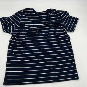 Men’s Large Navy/White Stripe Mack Weldon Pima Crew Neck Pocket T-Shirt
